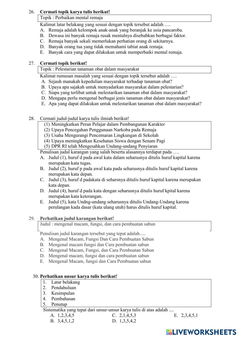 US Bahasa Indonesia XI