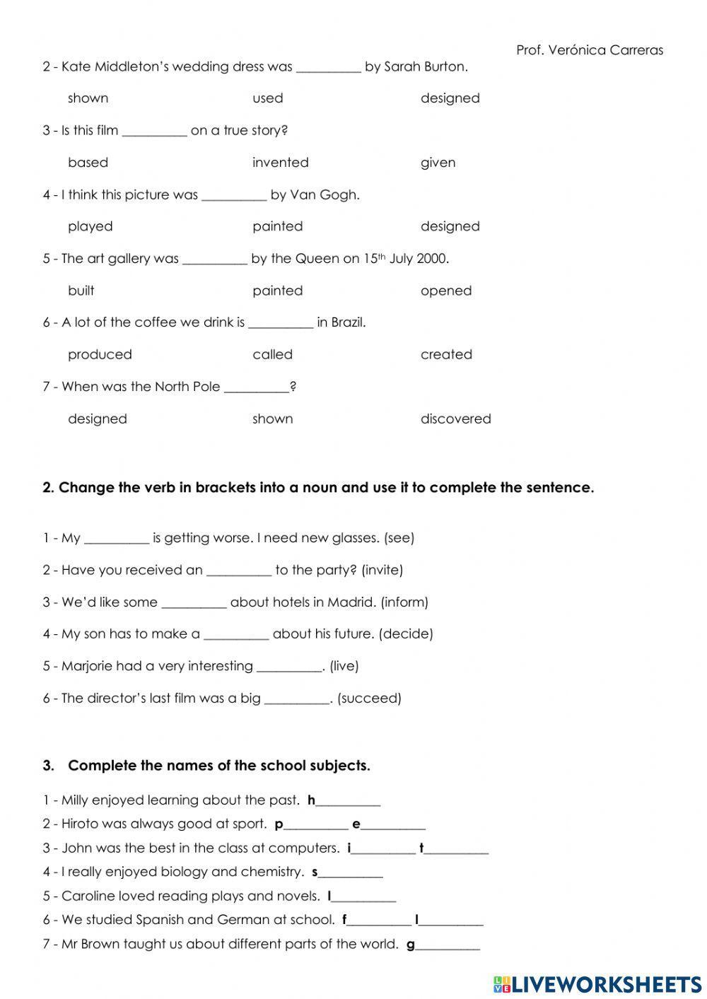 TEST – EF 3rd Ed. – Pre-Intermediate - UNIT 10