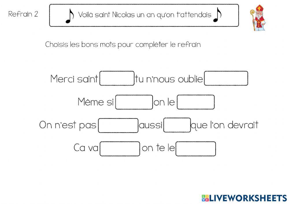 Chanson saint nicolas