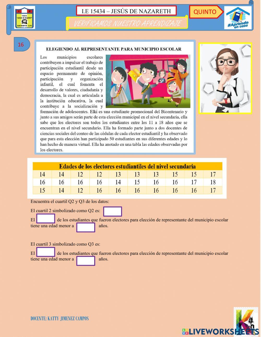 Verificación de aprendizajes en matemática
