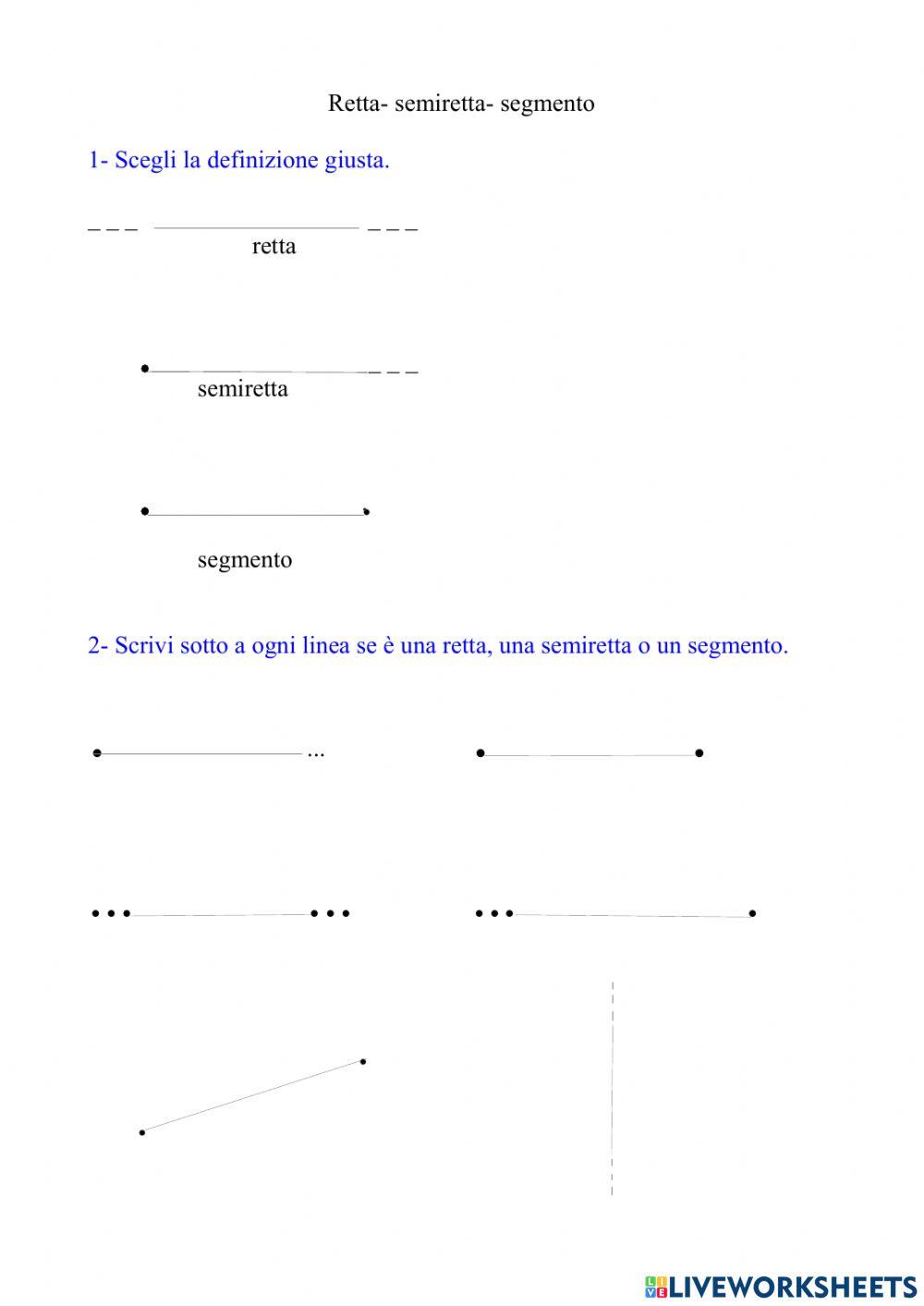 Retta- semiretta- segmento