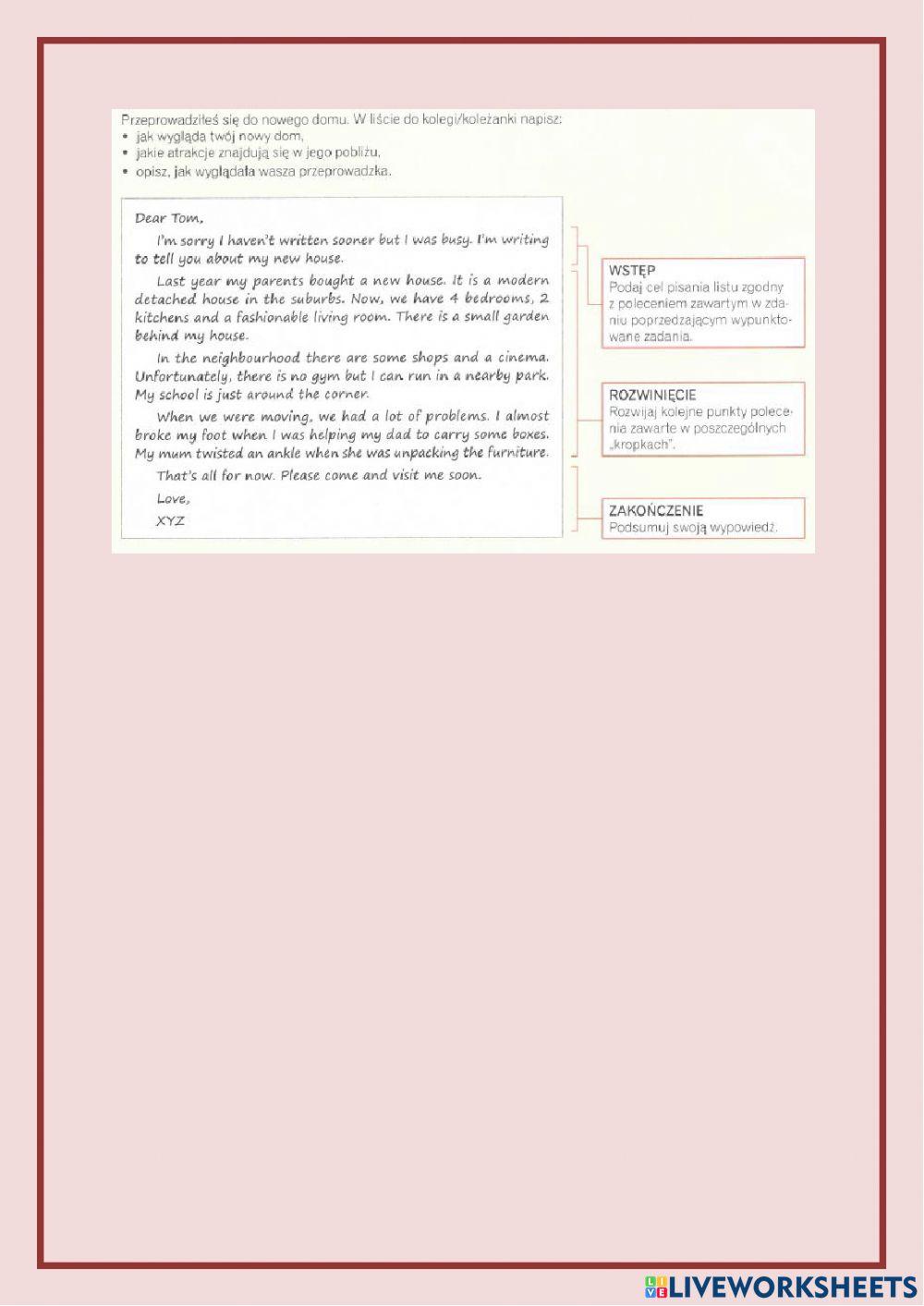 Writing an e-mail- letter. Pisanie listu e-maila