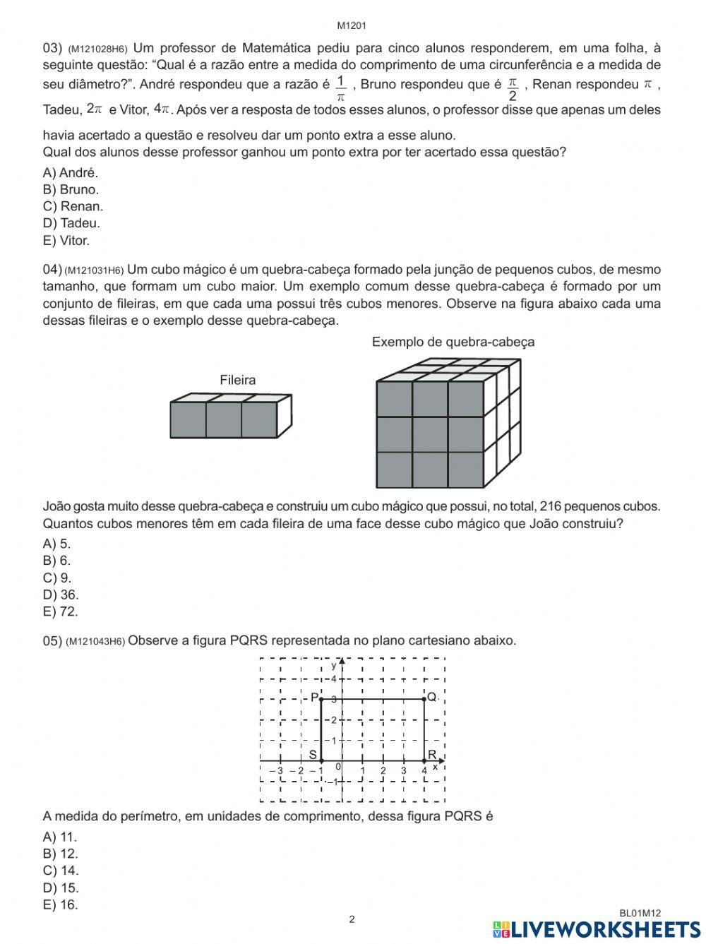 Matemática REVISÃO