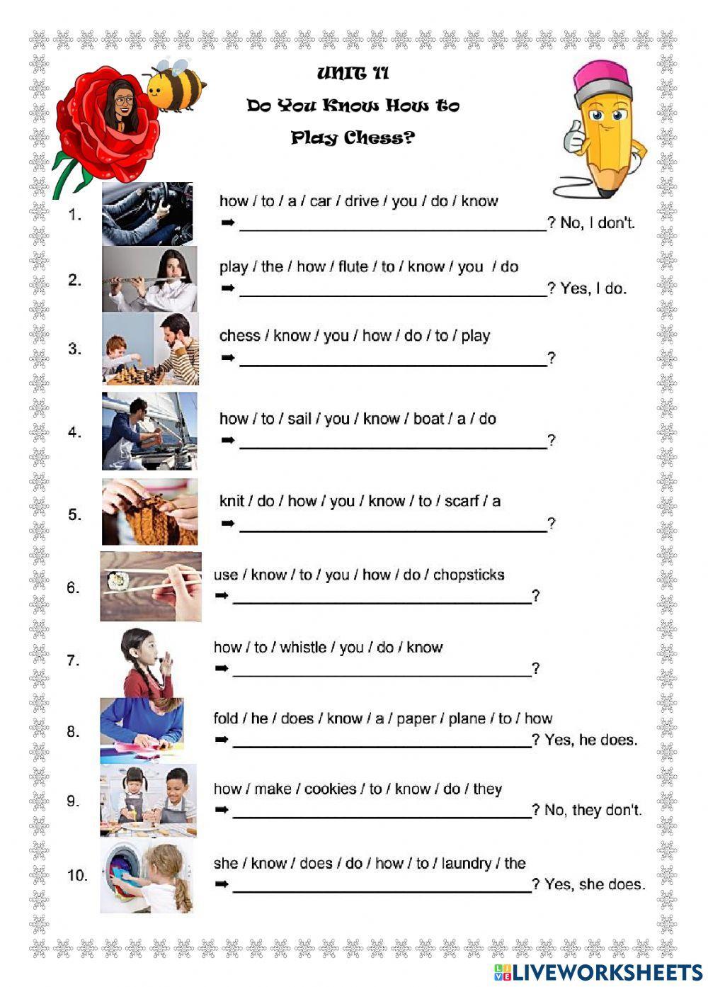 Unit 11 - Do You Know How to Play Chess?