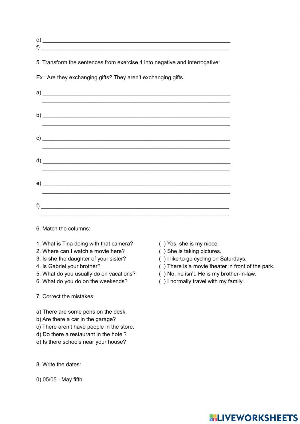 Revision - Elementary