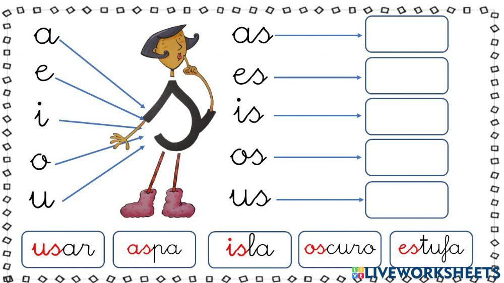 Juego letra S inversas