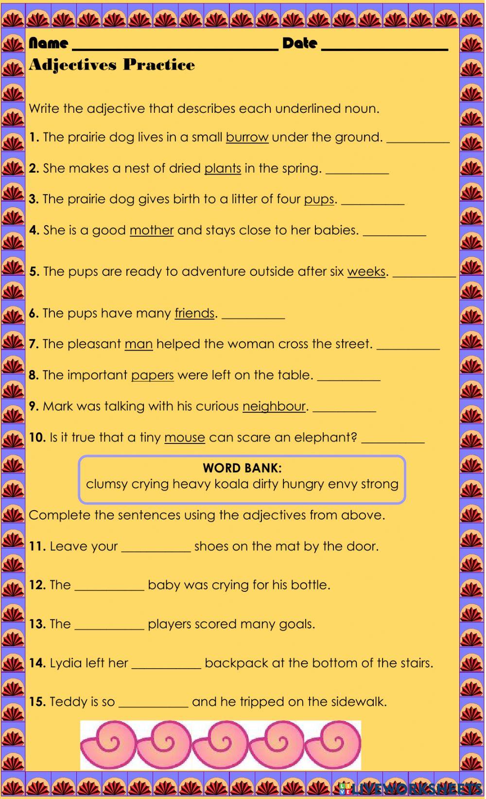 Adjectives Adjectives