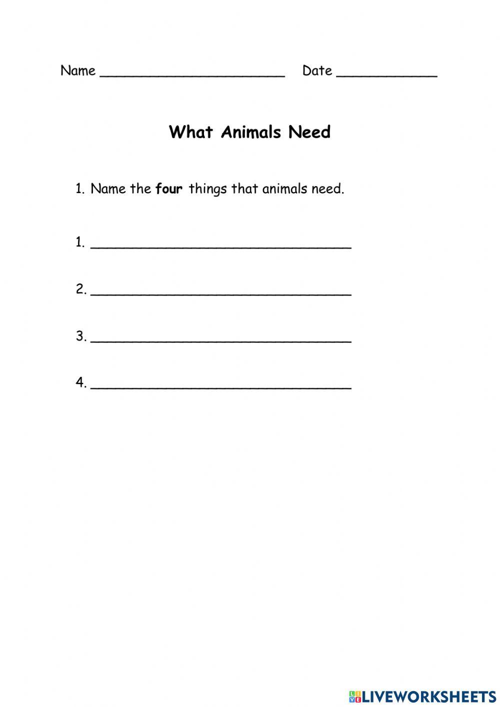 What Animals Need
