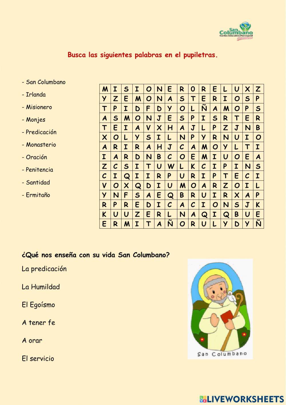 Pupiletras san columbano