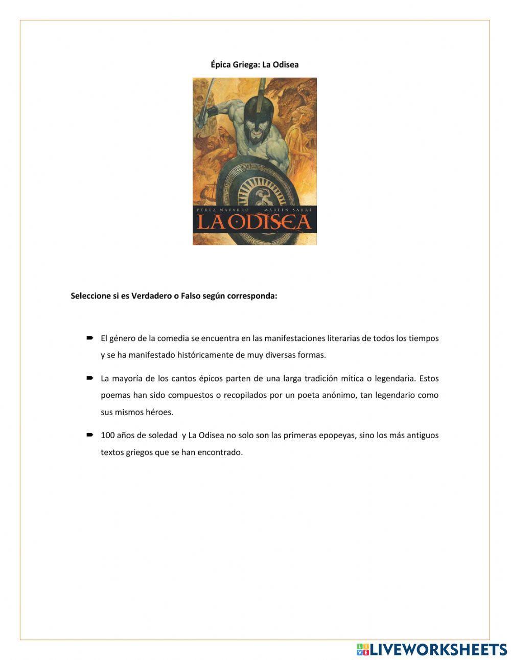 Epica griega: La odisea