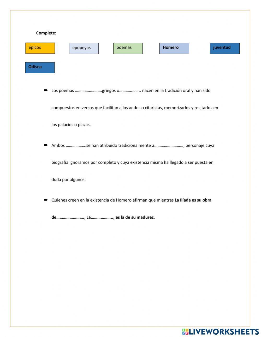 Epica griega: La odisea