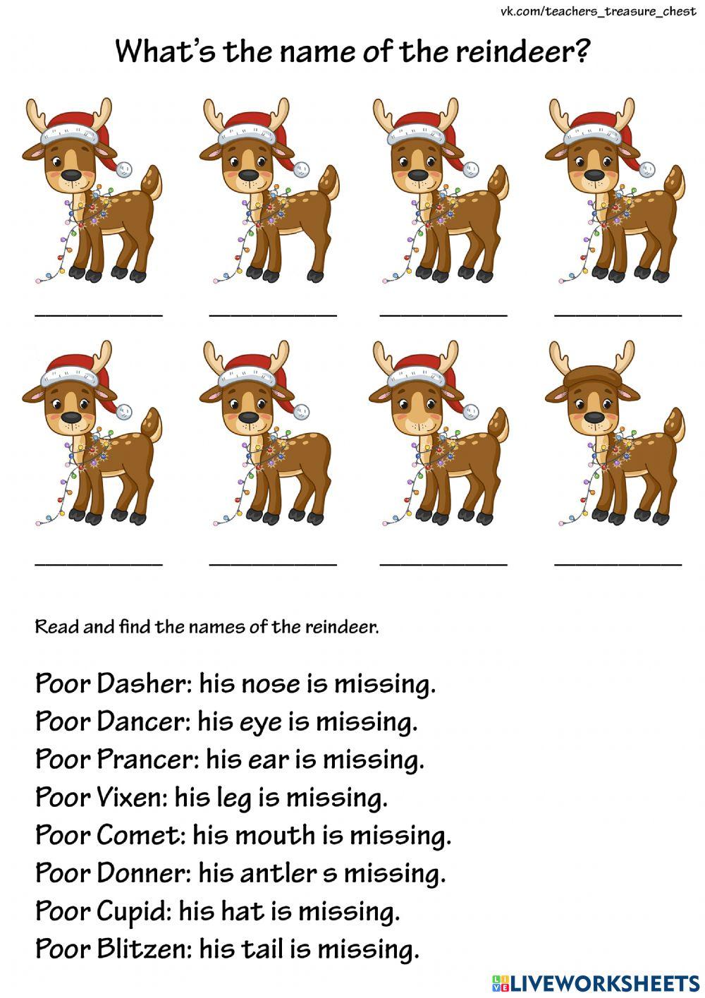 Reindeer names Reindeer names