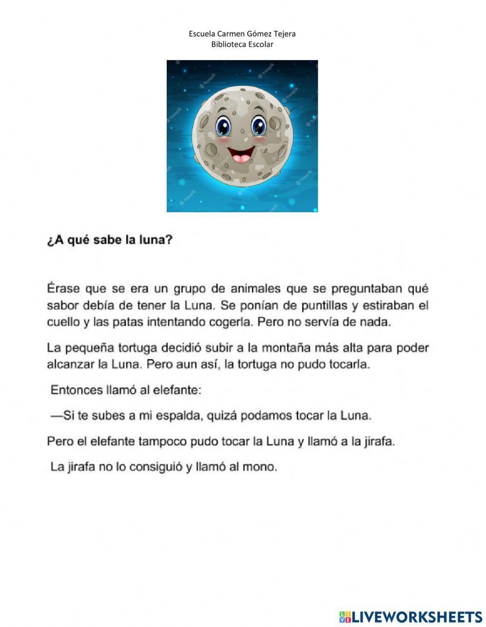 Cuento ¿A qué sabe la luna?