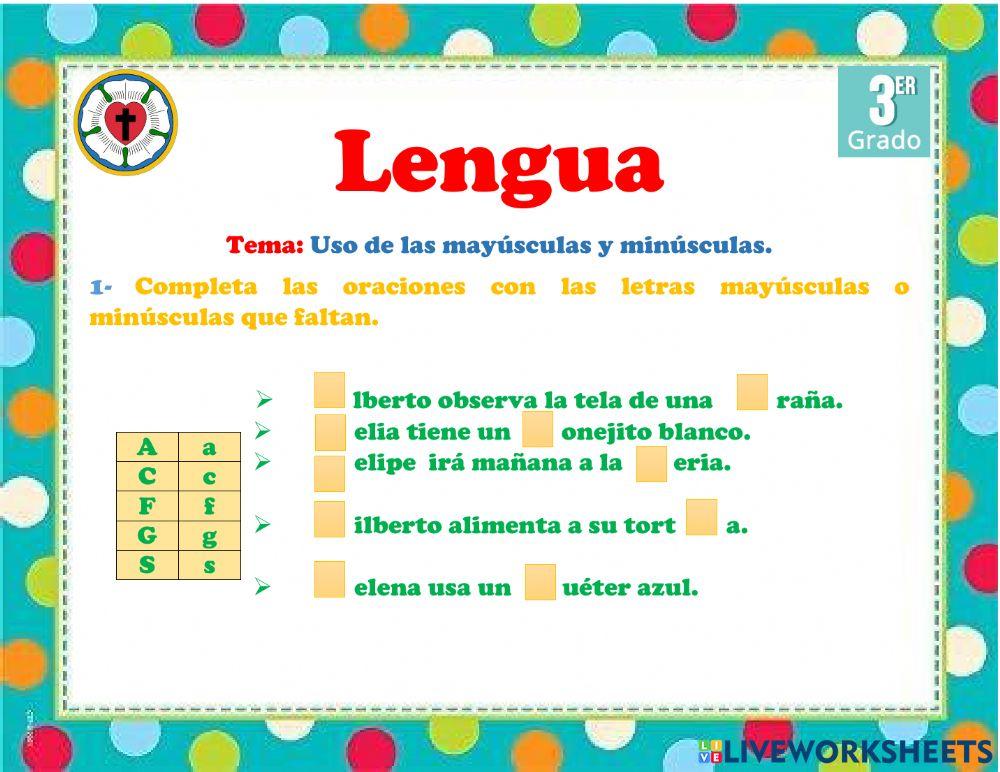 Uso de las mayúsculas