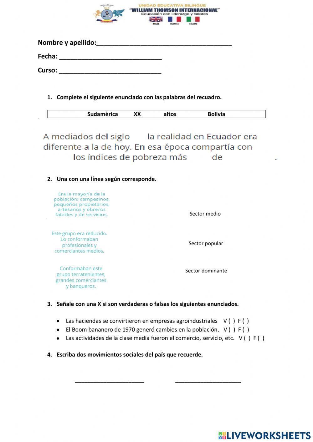 Nuevos actores sociales en Ecuador en las décadas de 1960 y 1970