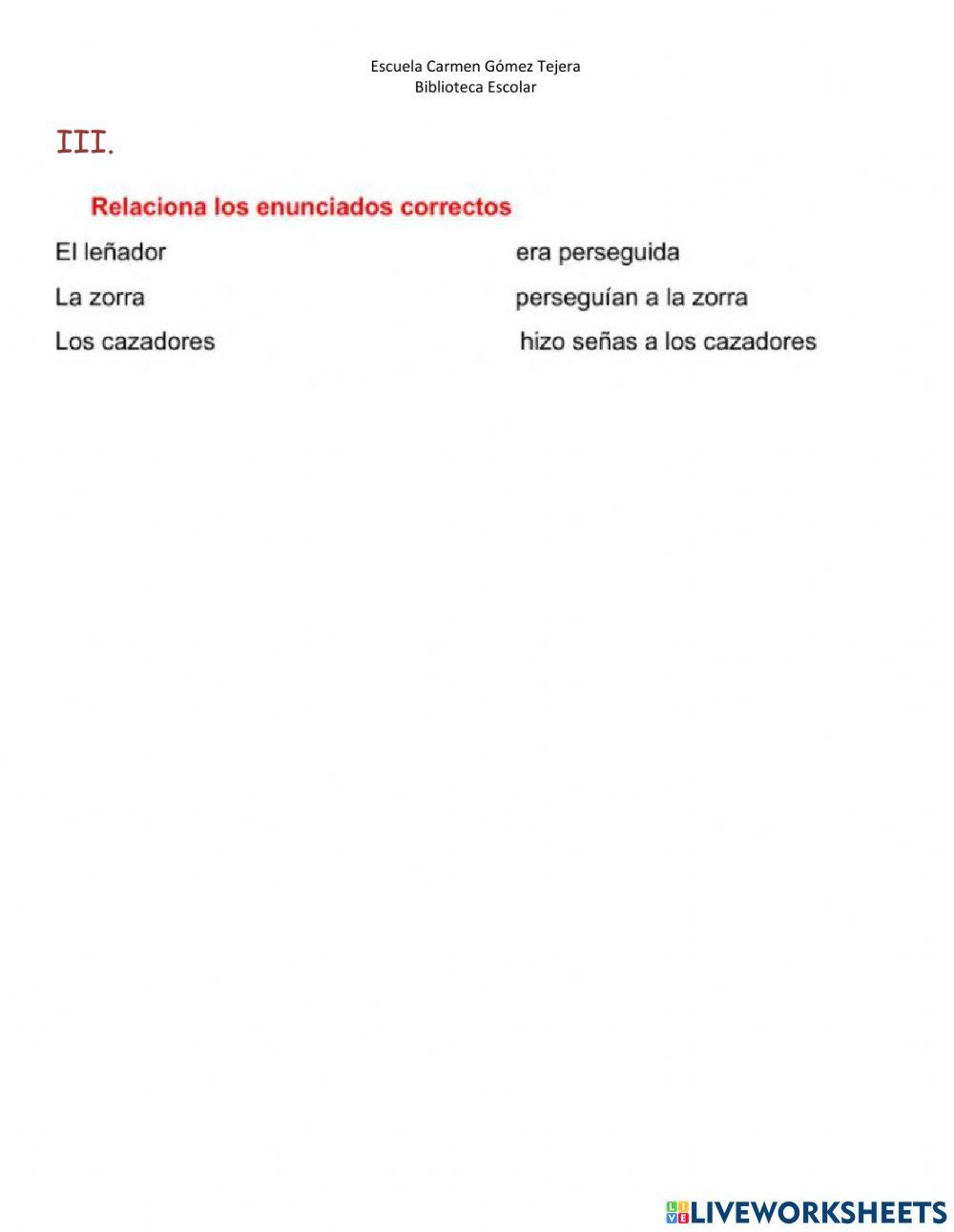 Fábula La zorra y el leñador