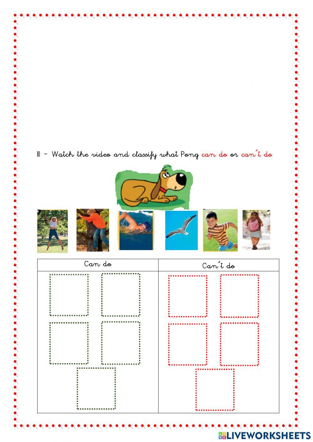 Final English Exam - 1st Grade