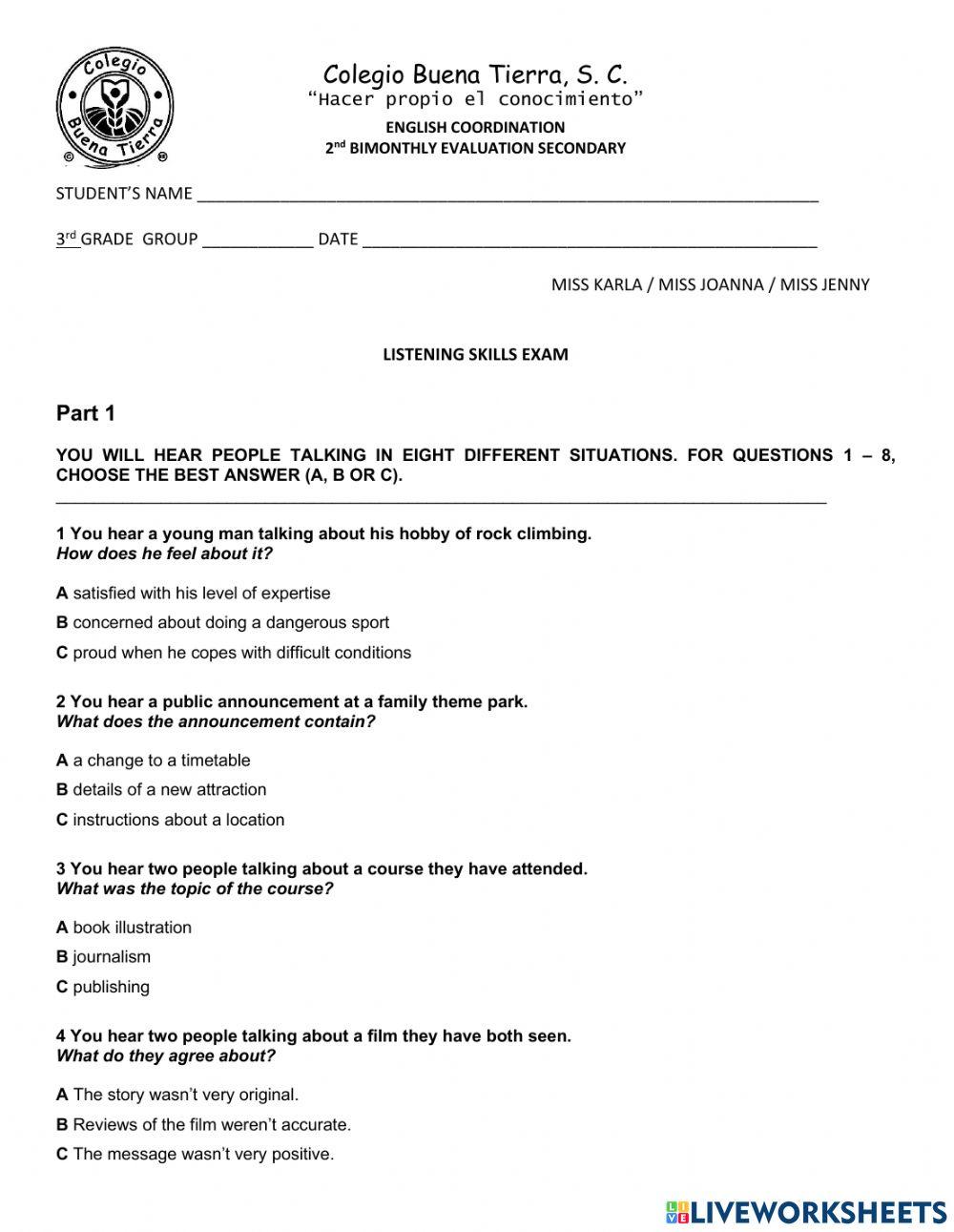 evaluation-li-free-interactive-worksheets-4148307