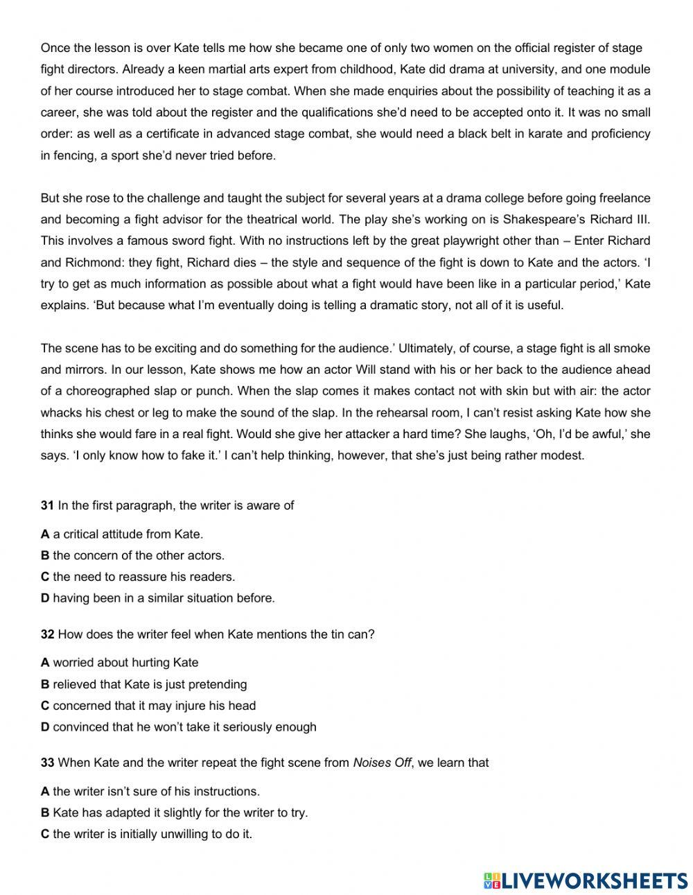 EVALUATION - READING - 2nd TERM