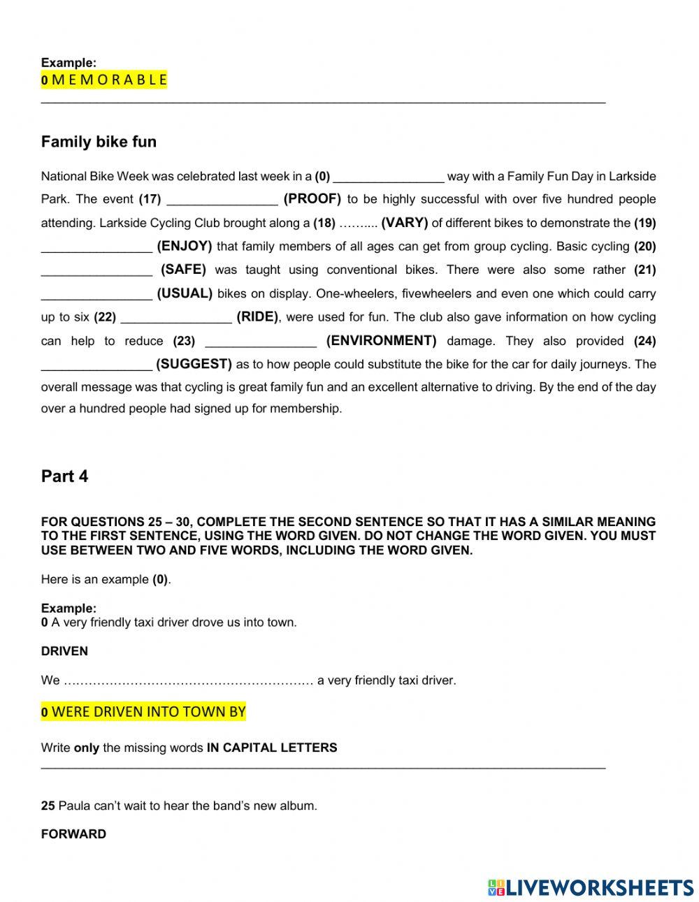 EVALUATION - USE OF ENGLISH - 2nd TERM