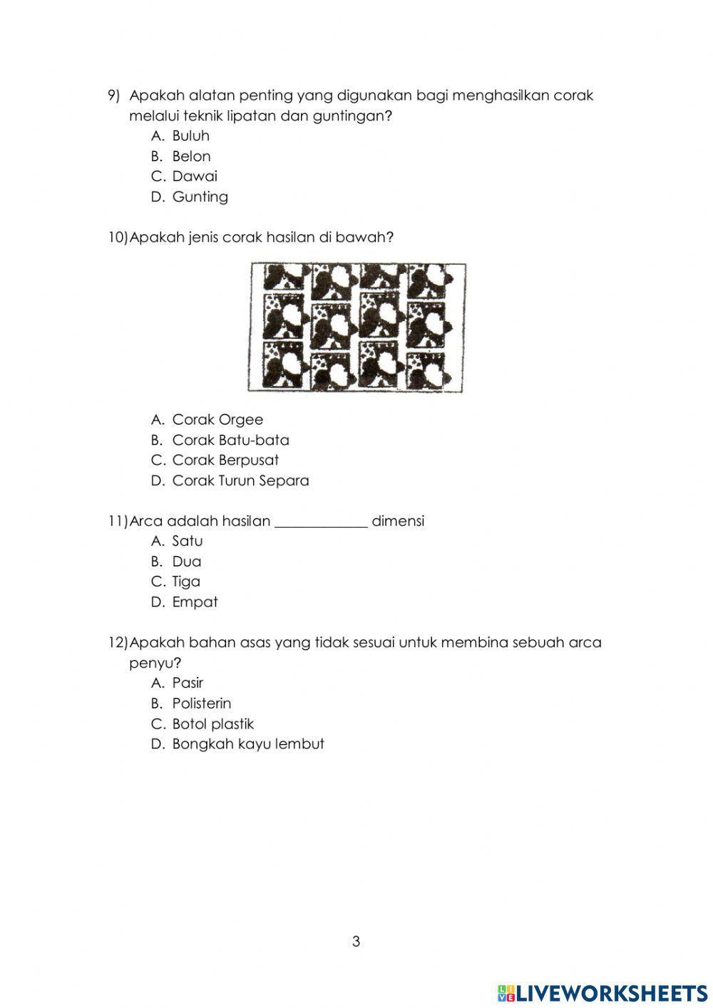 Pentaksiran Sumatif Seni Tahun 6