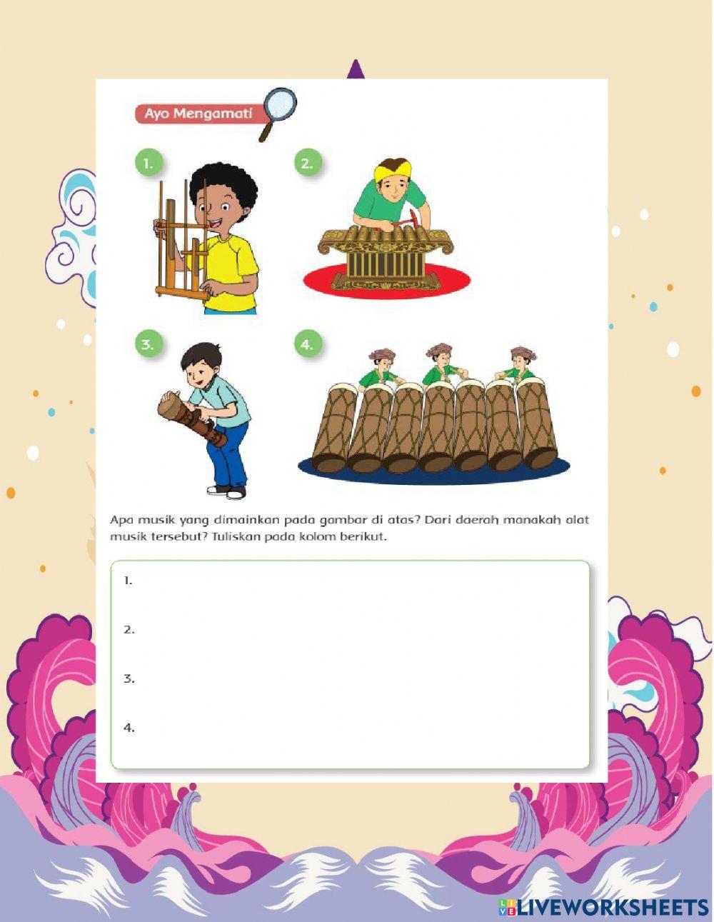 LKPD Kelas VI Tema 6 Subtema 1 Pembelajaran 5 Muatan Bahasa Indonesia dan SBDP