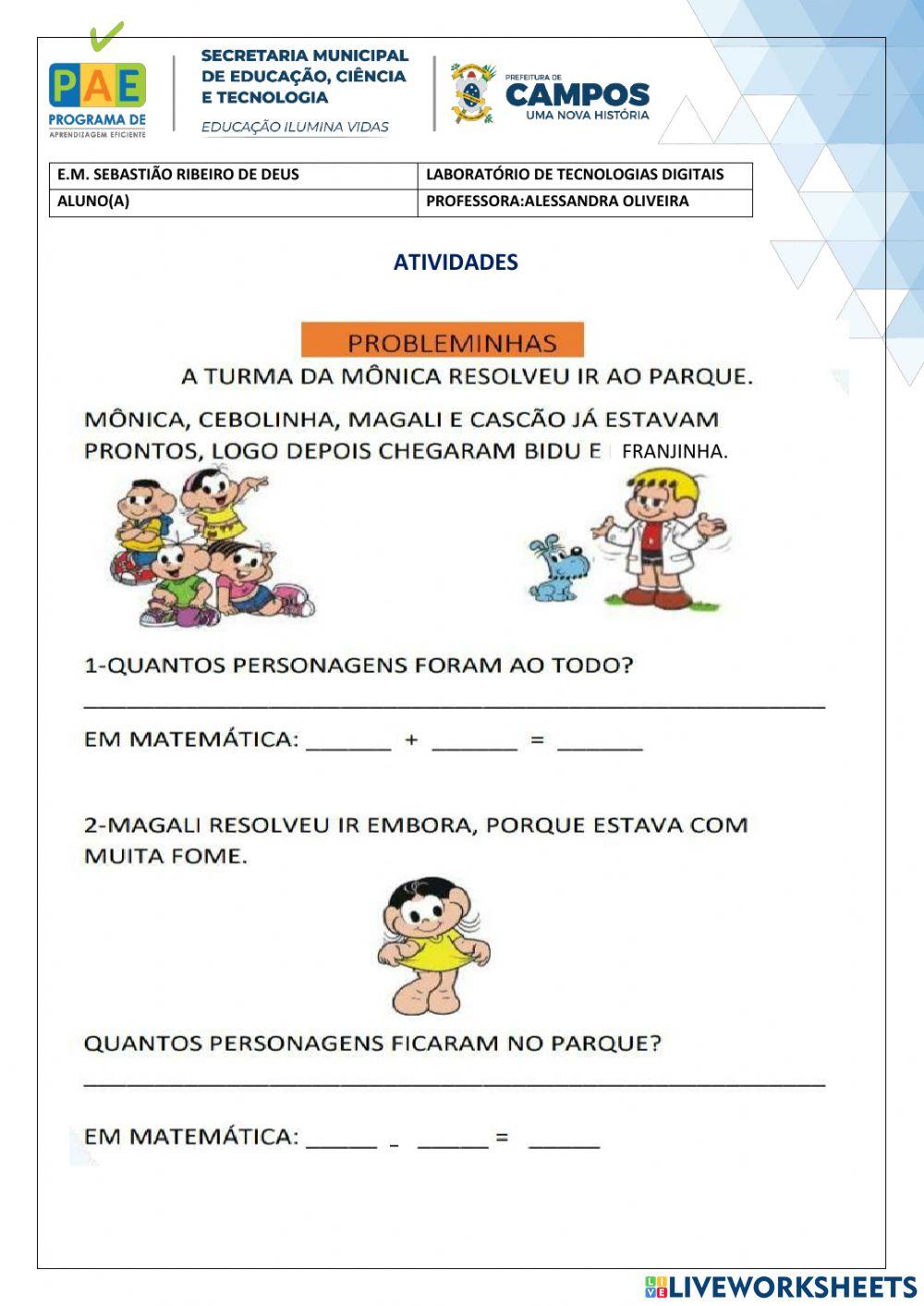 Probleminhas turma da mônica