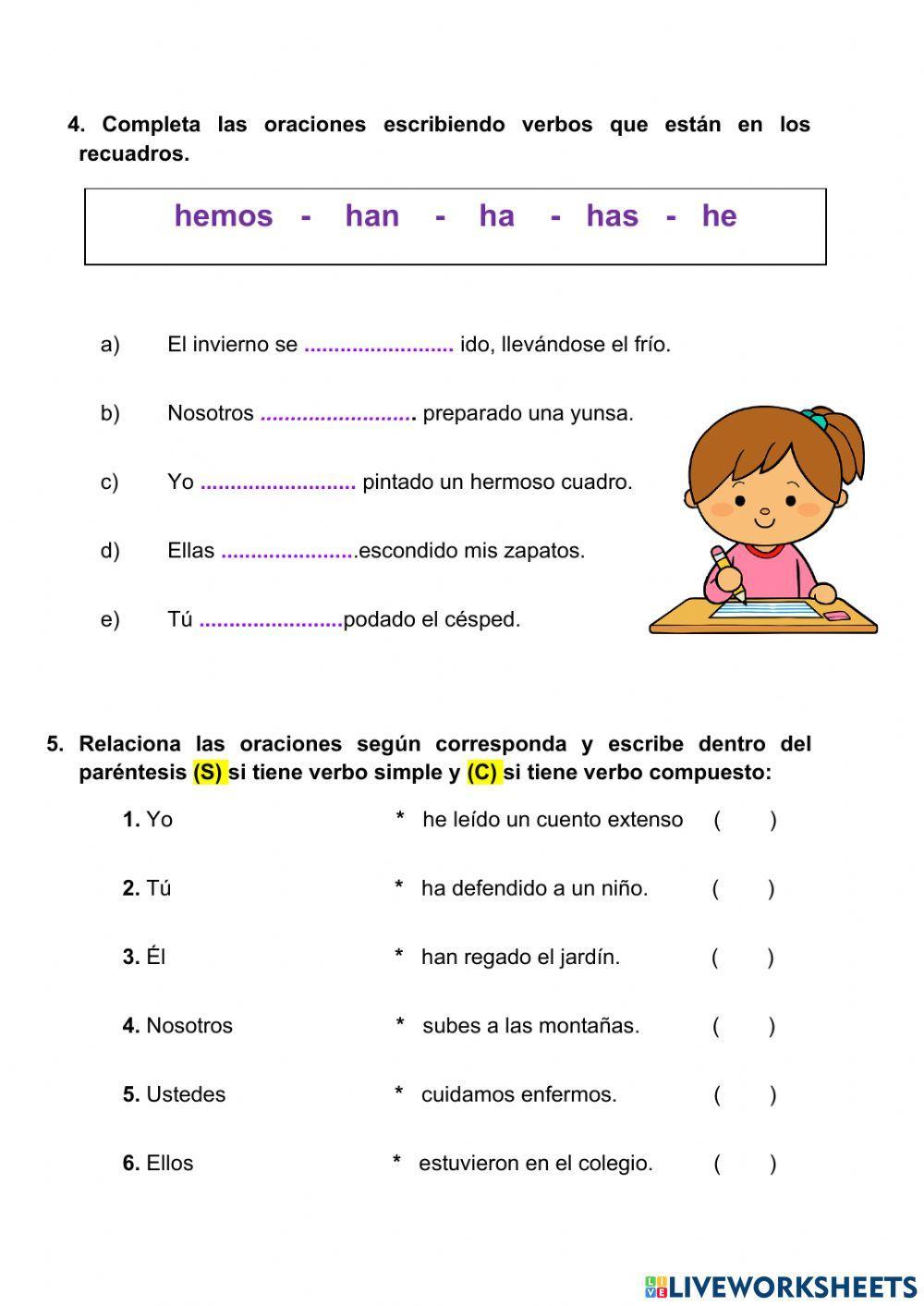 Verbo simple y compuesto