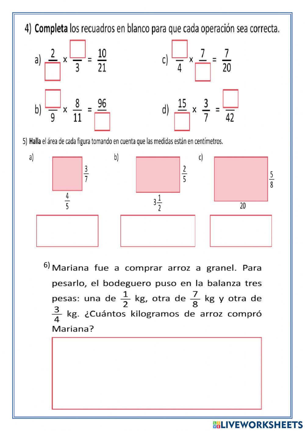 Examen bimestral 5to