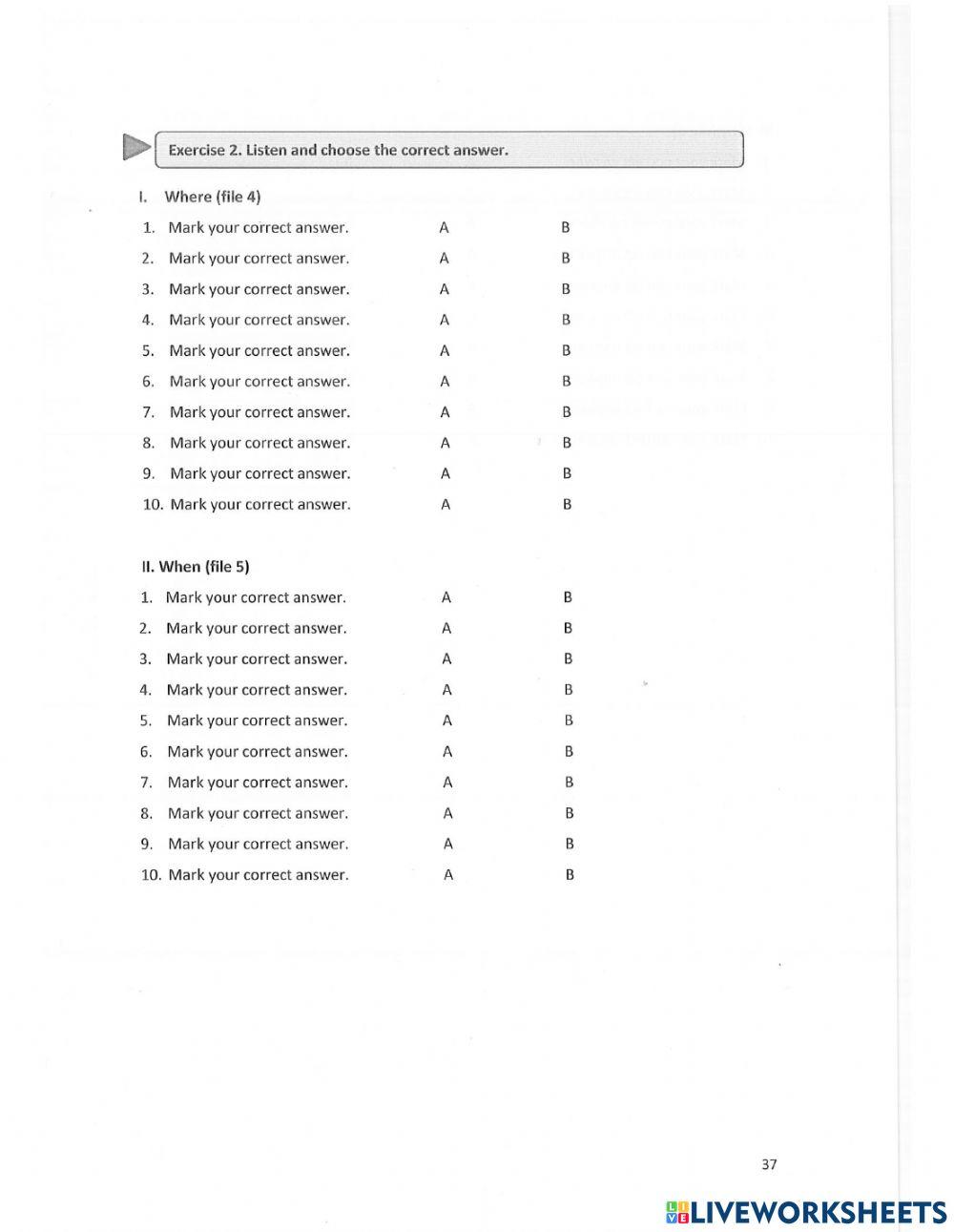 Unit 4: Information Questions
