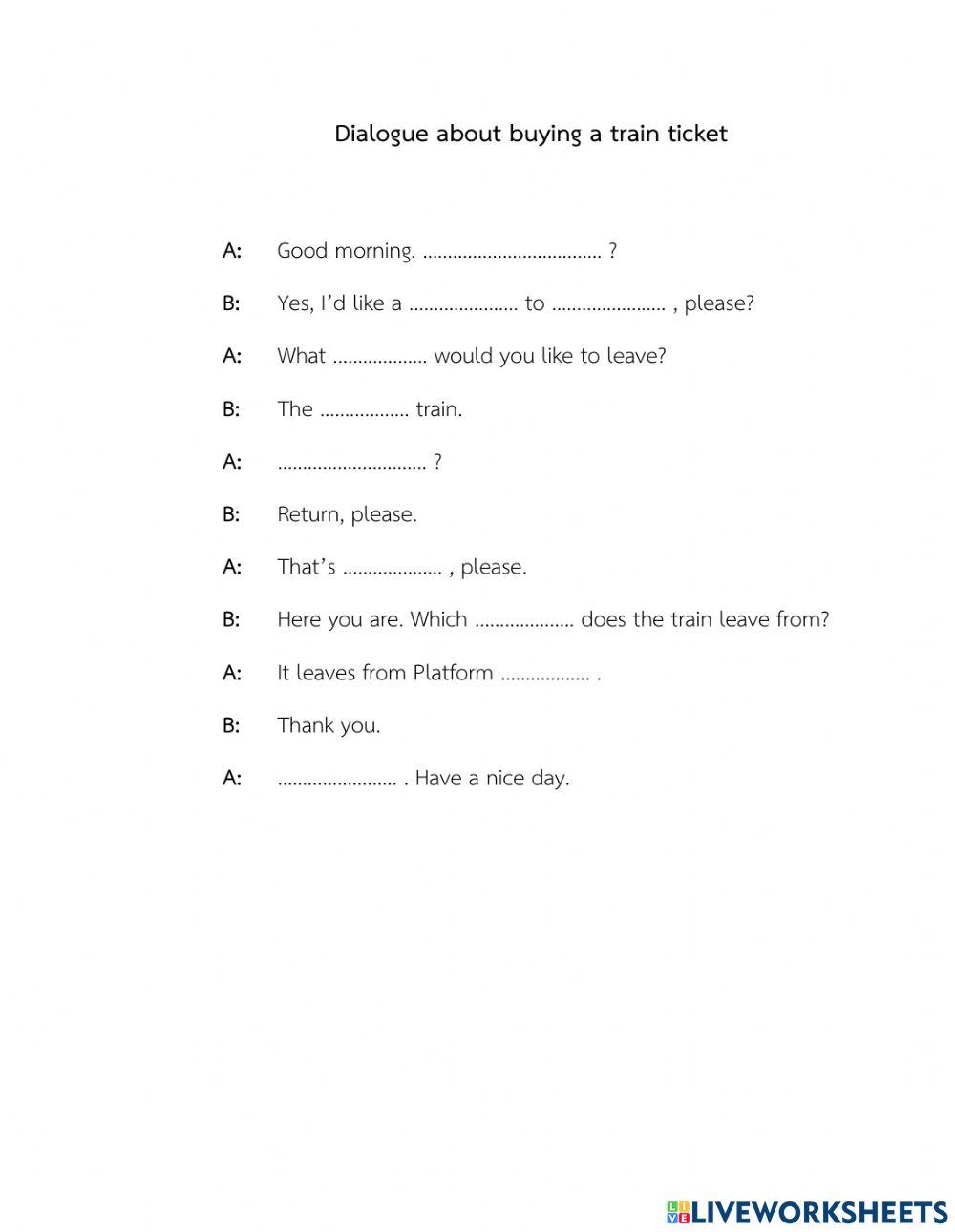 buying-a-train-ticket-online-exercise-for-live-worksheets