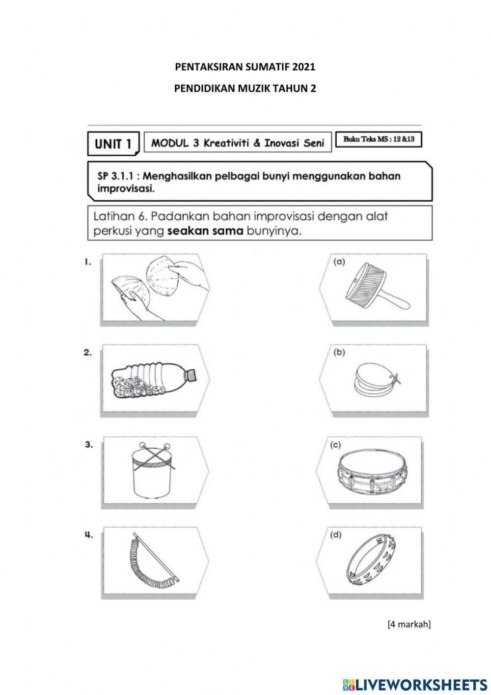 Pentaksiran Sumatif Muzik Tahun 2