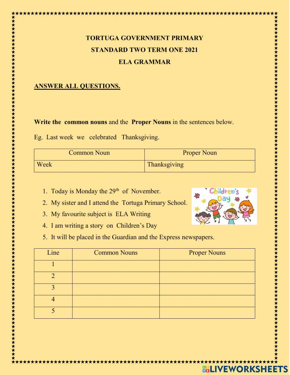 ELA Grammar Standard 2