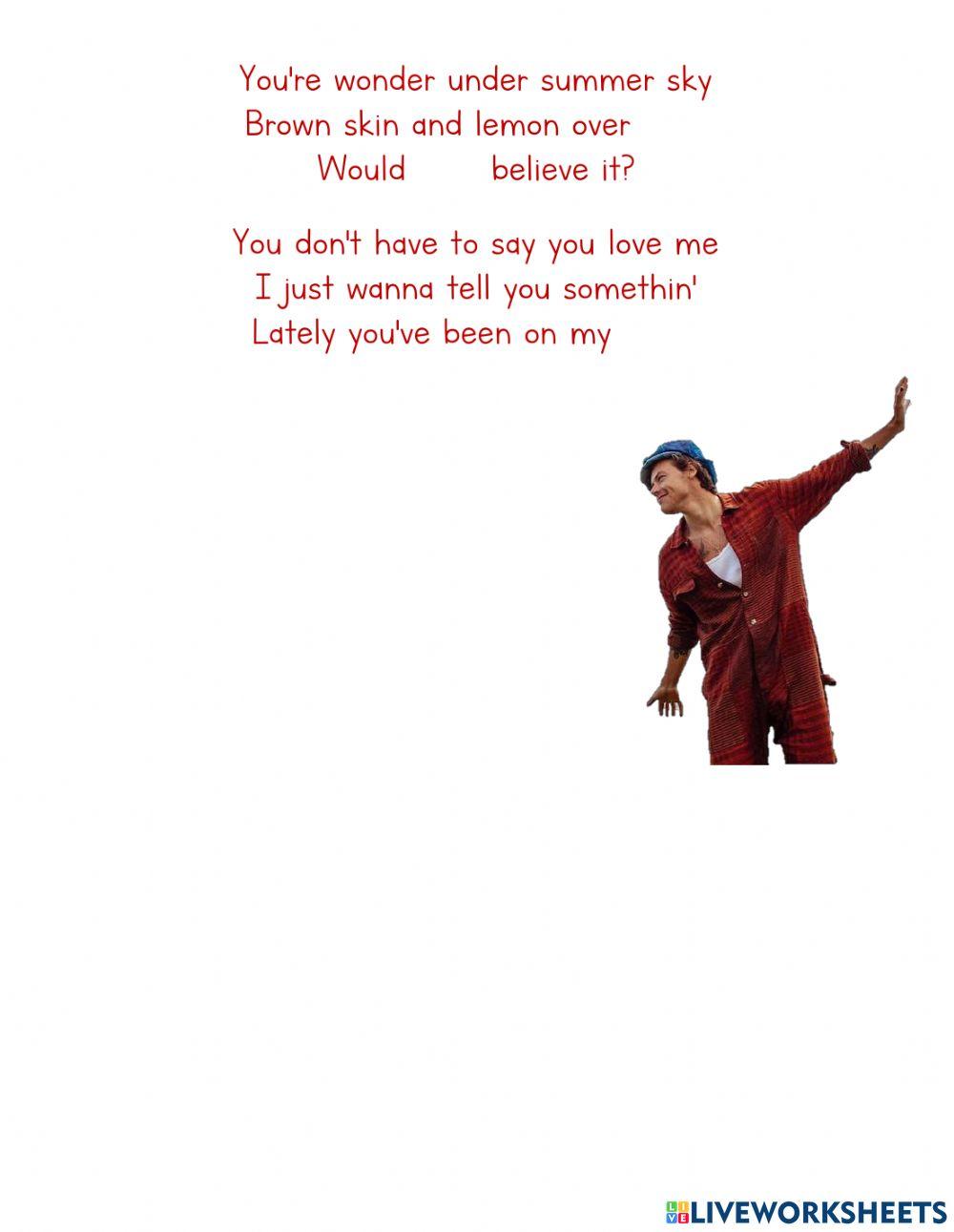 Harry Styles: Adore you