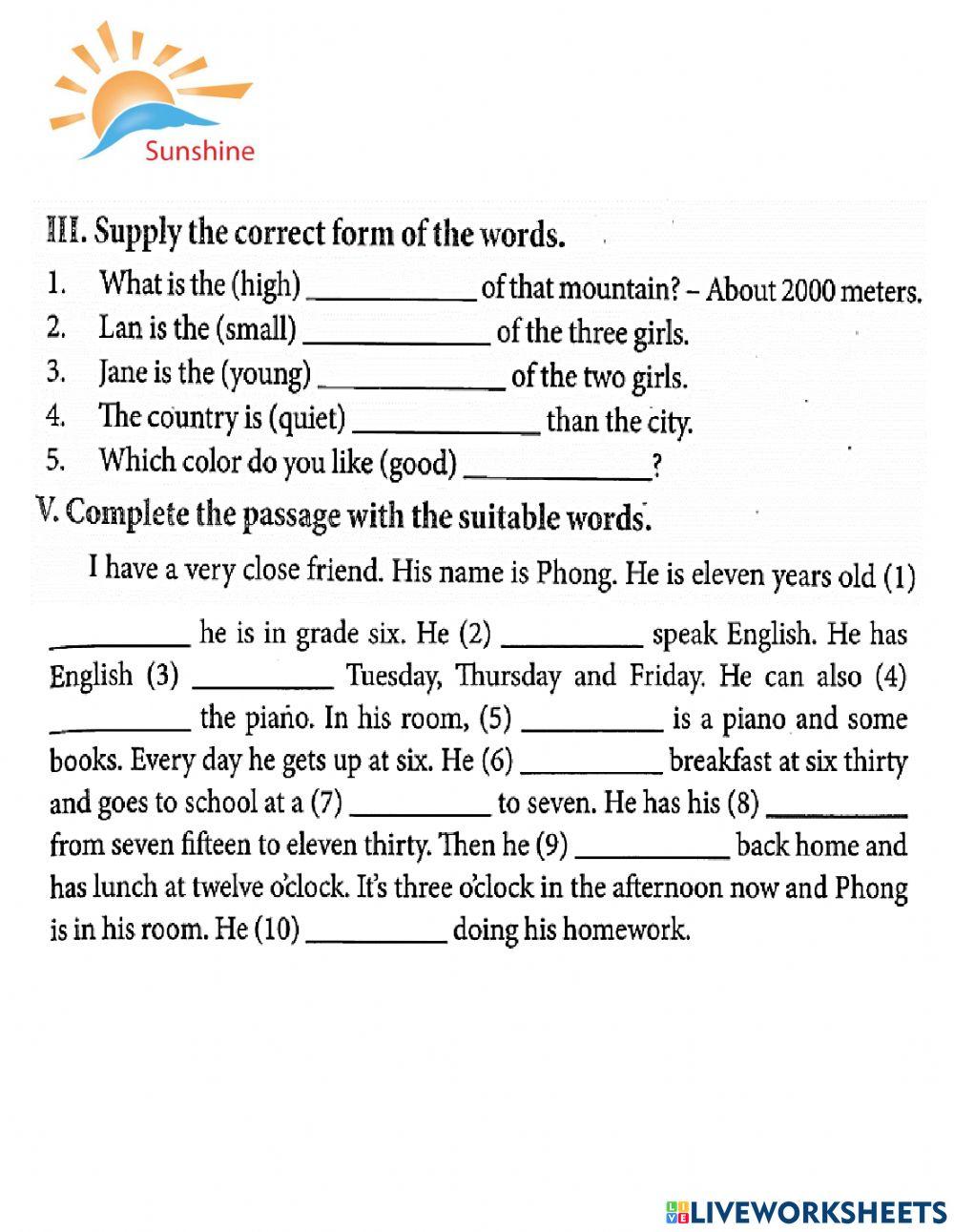 G6 - Test yourself 3