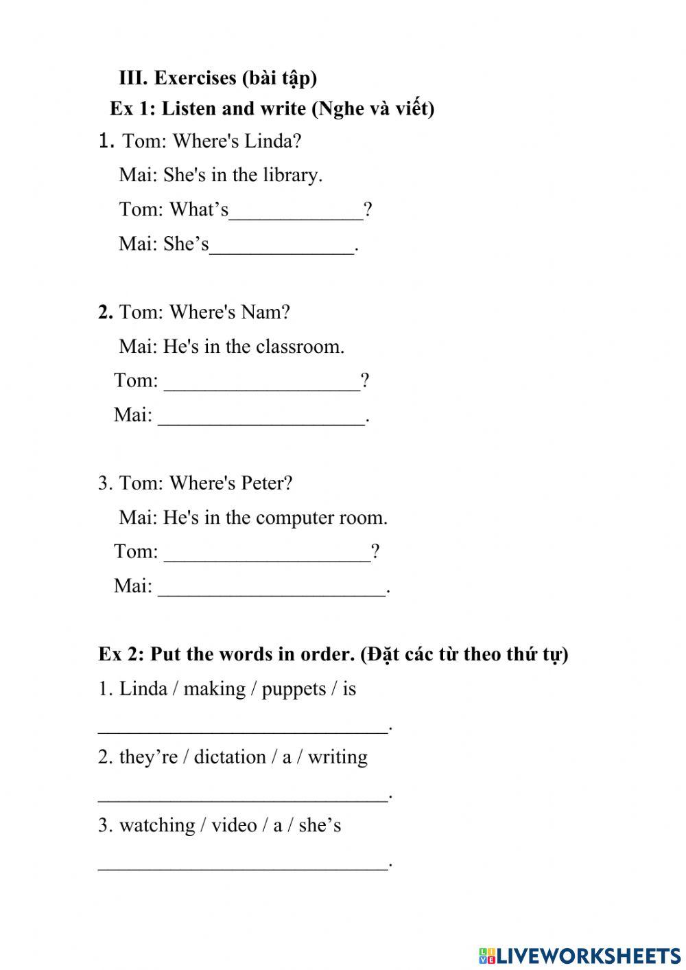 Unit 9: What are they doing?