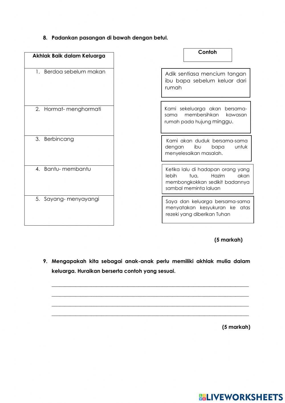 E-pentaksiran sejarah diri dan keluarga