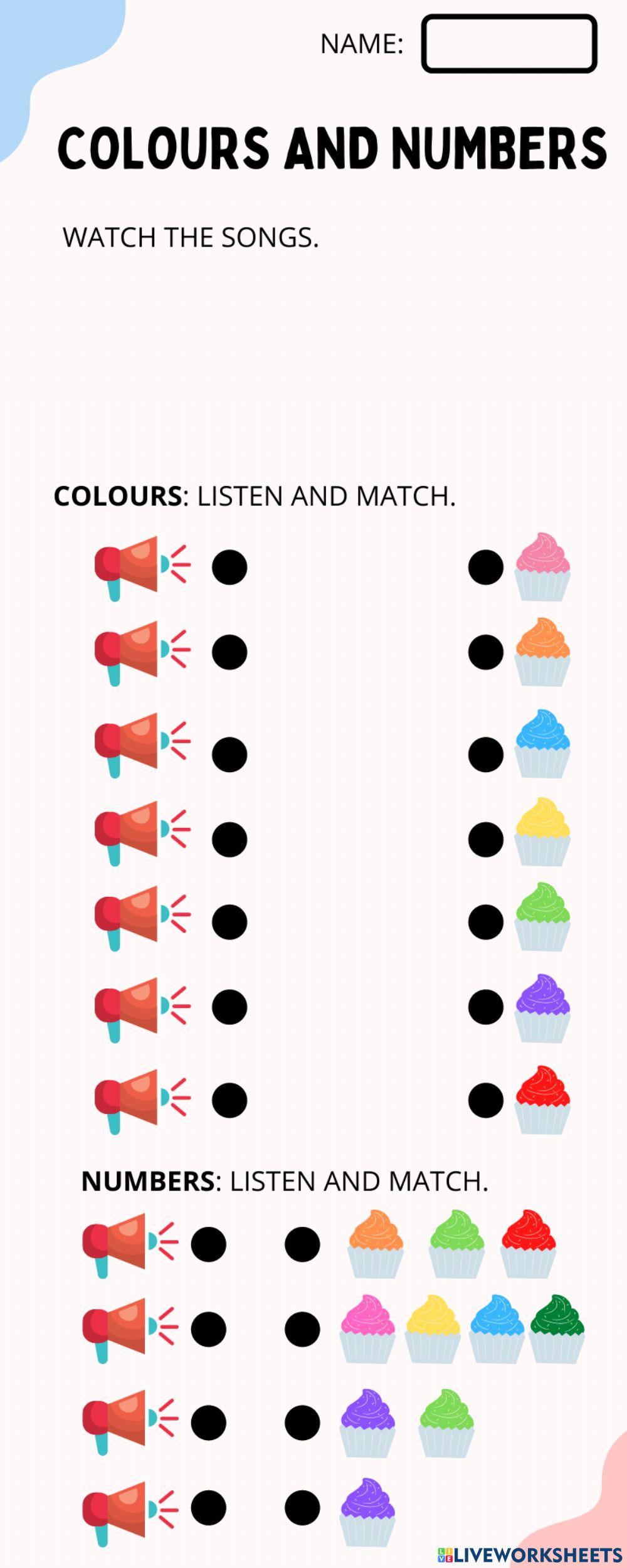 COLOURS AND NUMBERS