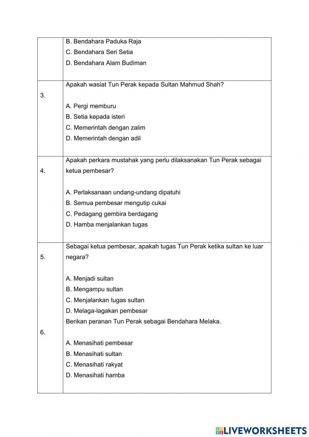 Unit 10: Tun Perak Laksamana Terbilang