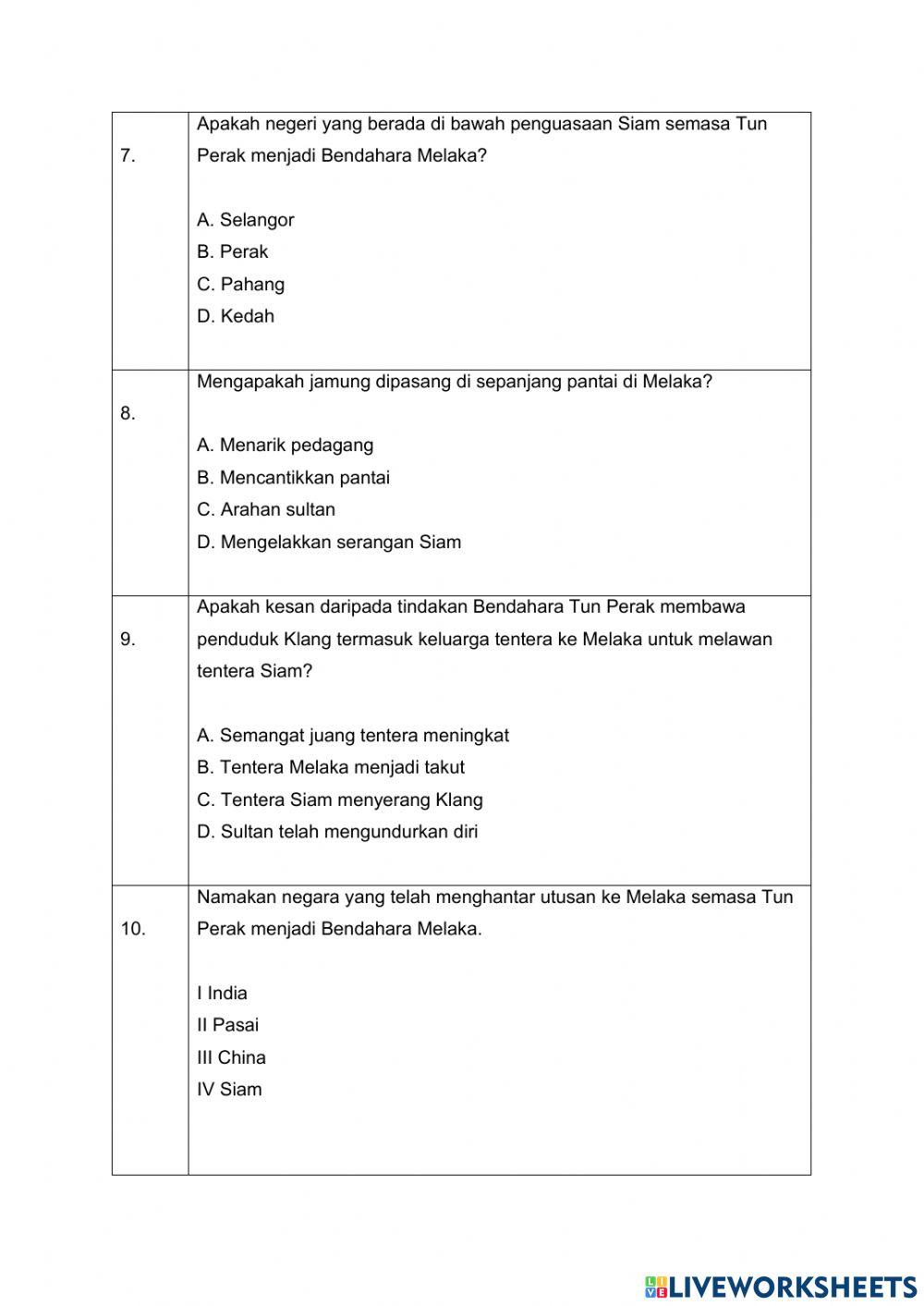 Unit 10: Tun Perak Laksamana Terbilang