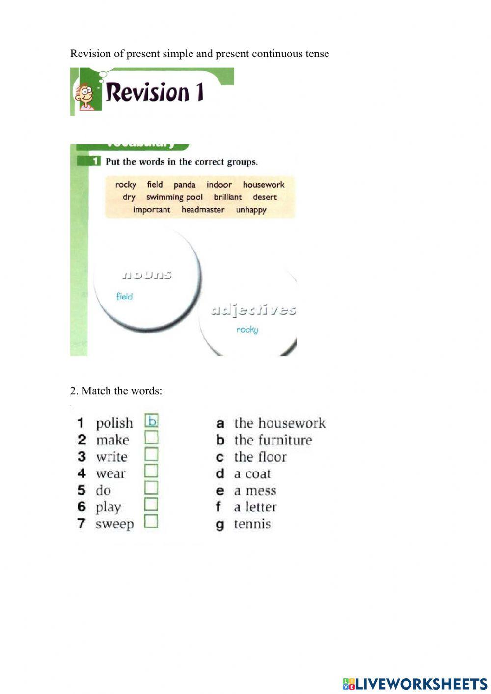 Present simple-Present Continuous revision