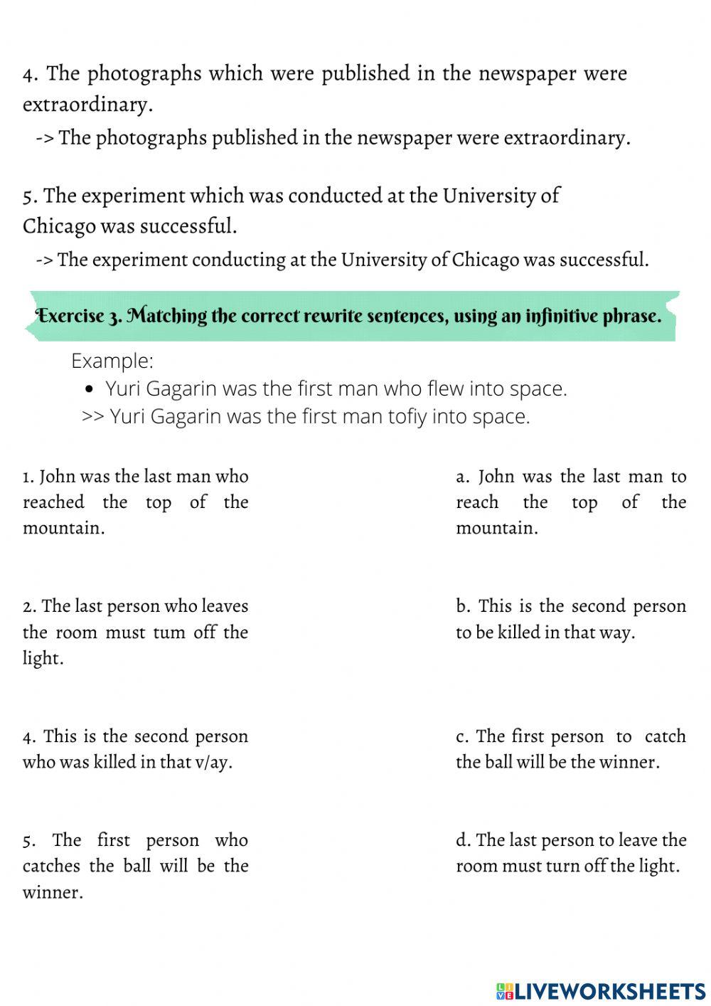 CALT SA1803 Language Focus (Vu My Uyen) online exercise for Live
