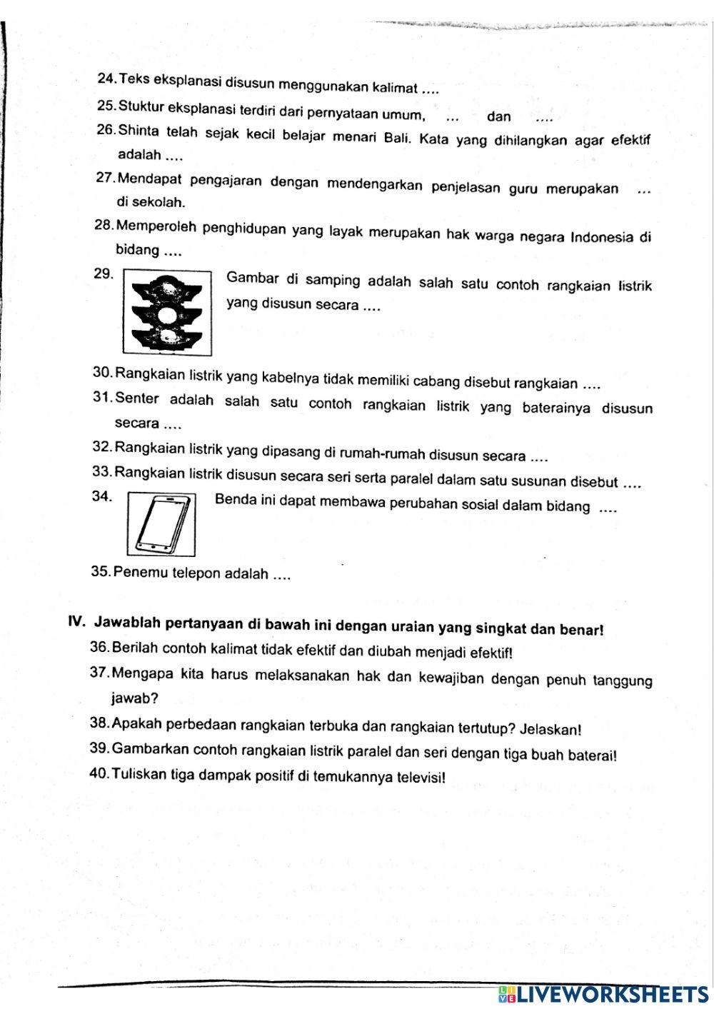 Pas tema 3 kelas 6