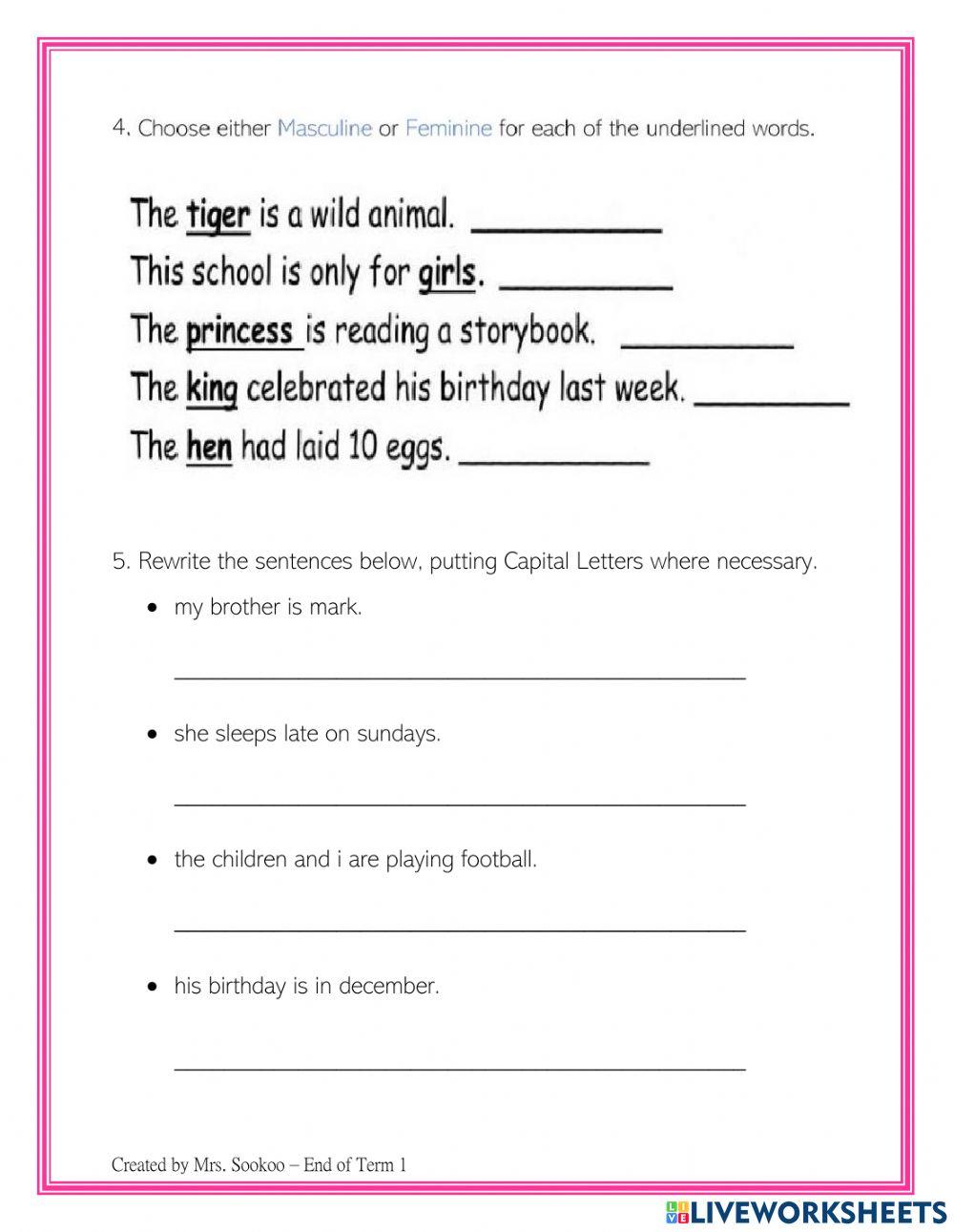 Language End of Term Test