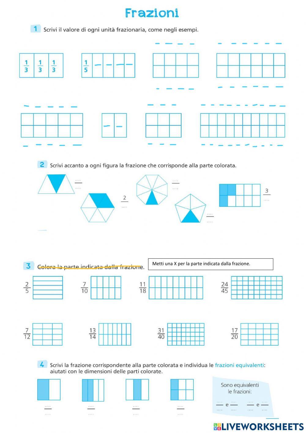 Esercizi con le frazioni