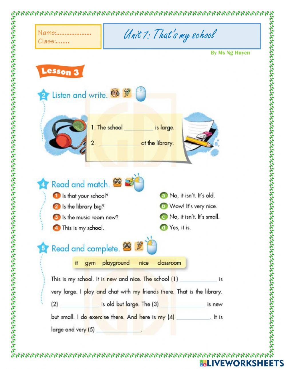 E3 Unit 7 Lesson 2,3