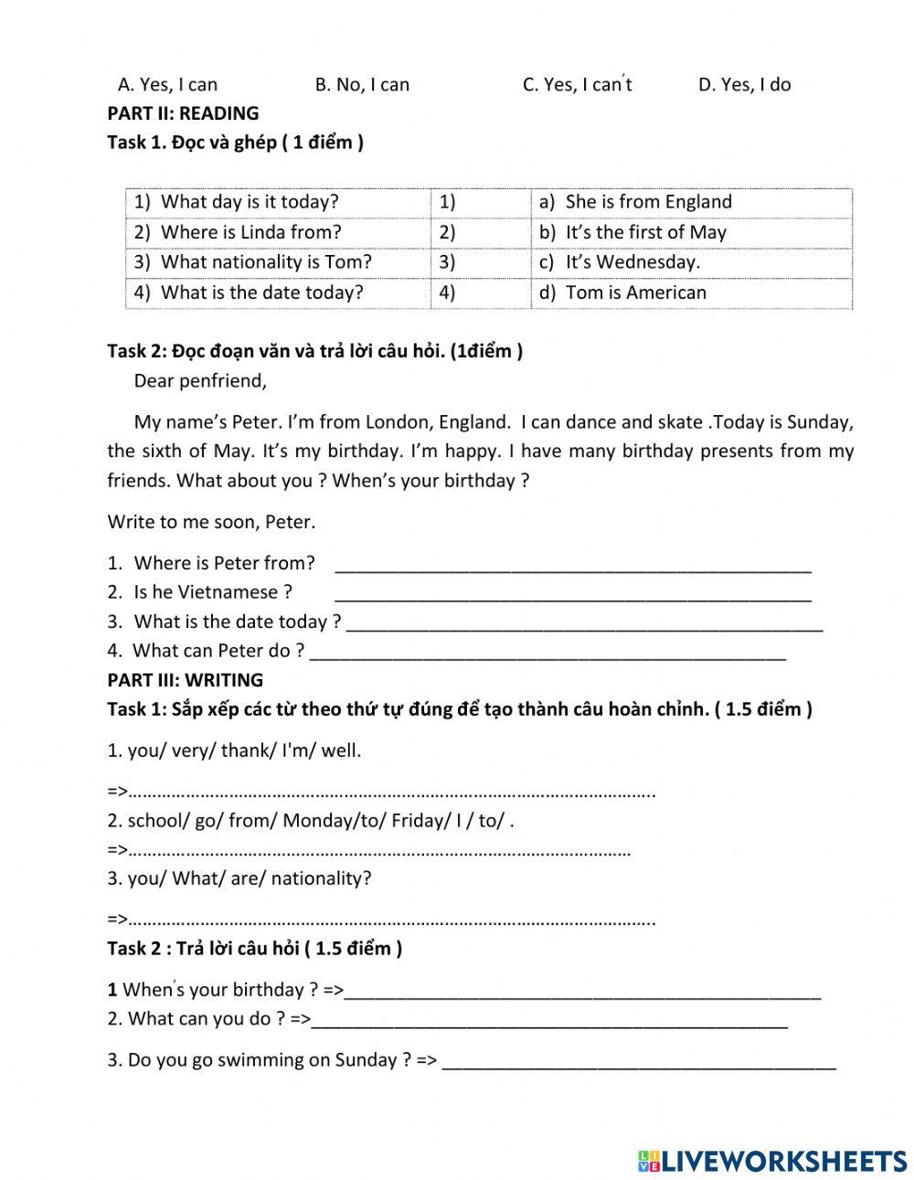 E4 - mid term test 1