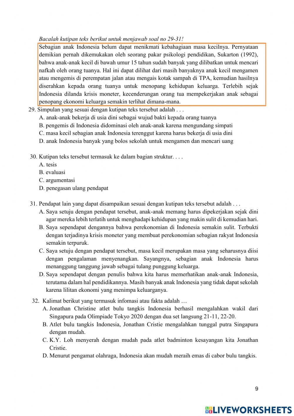 Pas bahasa indonesia kelas 8