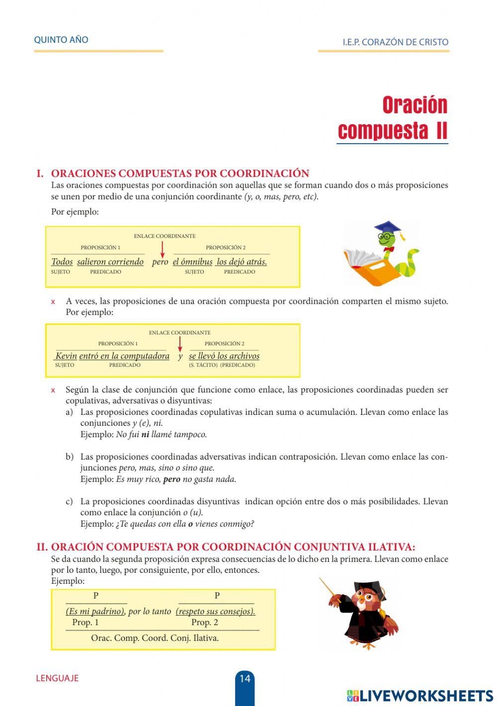 Oraciones compuestas