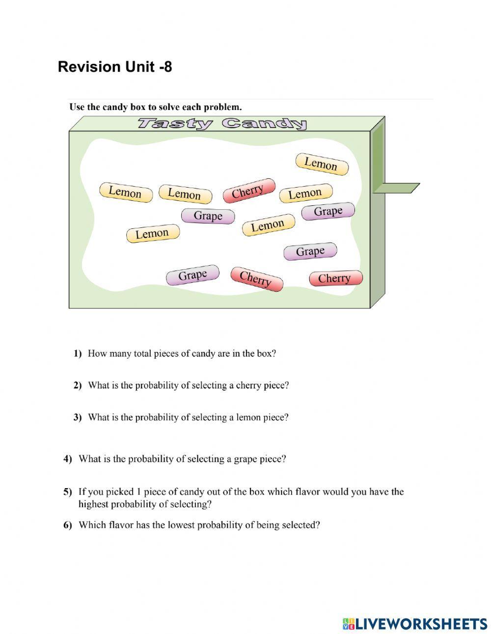 Probability worksheet